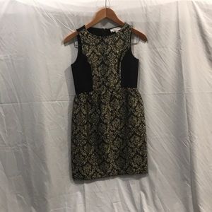 Brocade black and gold  dress